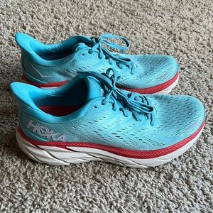 Hoka Clifton 8 Turquoise/coral